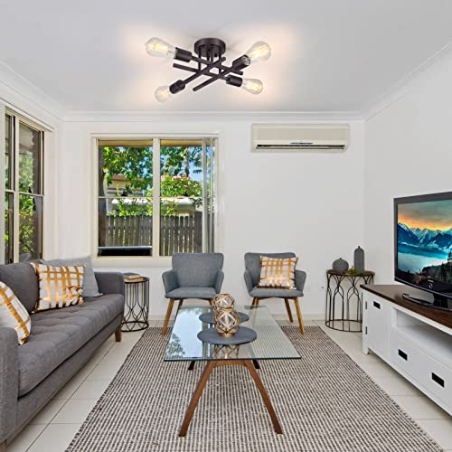 4 Light Semi Flush Mount Ceiling Light