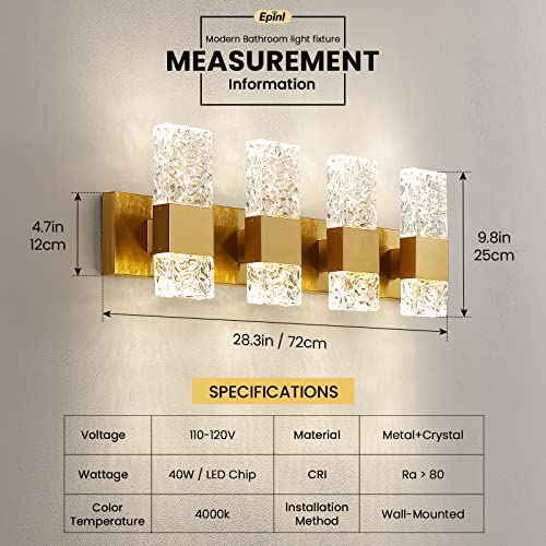Gold Bathroom Vanity Light Fixtures