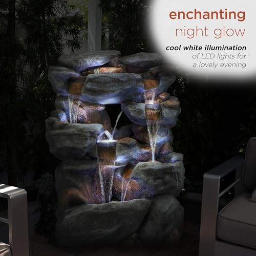 WIN1068 Outdoor Floor Rock Water Fountain with LED Lights