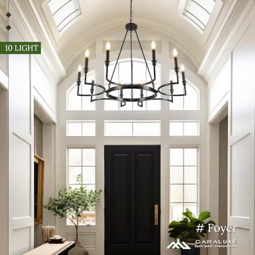10 Light Candelabra Chandelier Living Room Black Chandeliers 39in