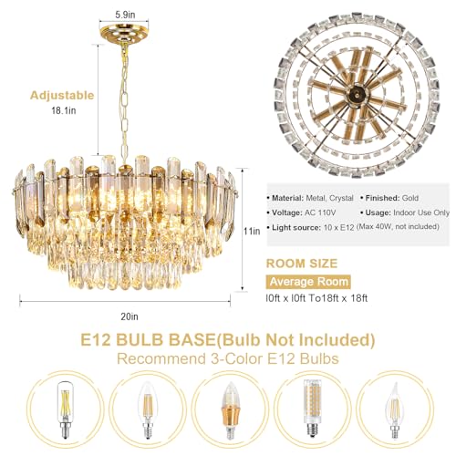 Gold Crystal Chandelier