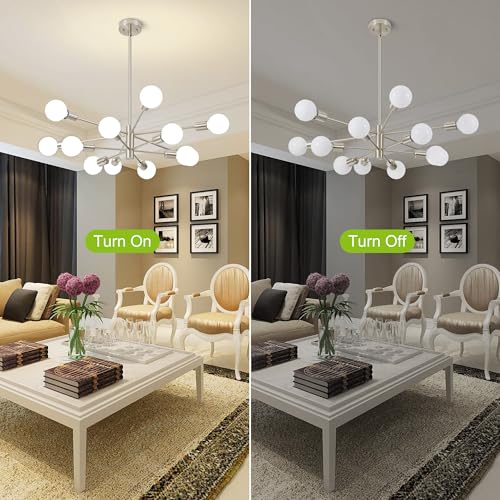 Chandeliers for Dining Room Brushed Nickel 12