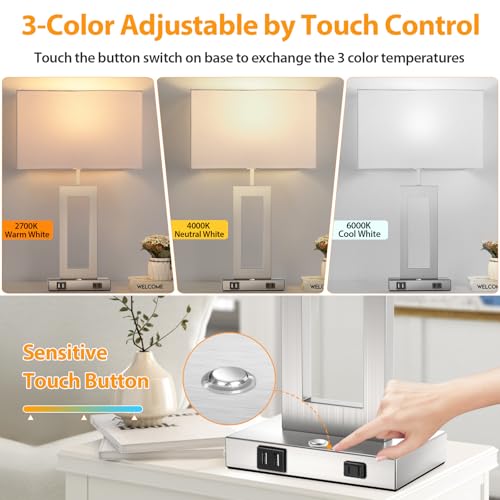 Table Lamps for Bedrooms Set of 2 (2 Count)