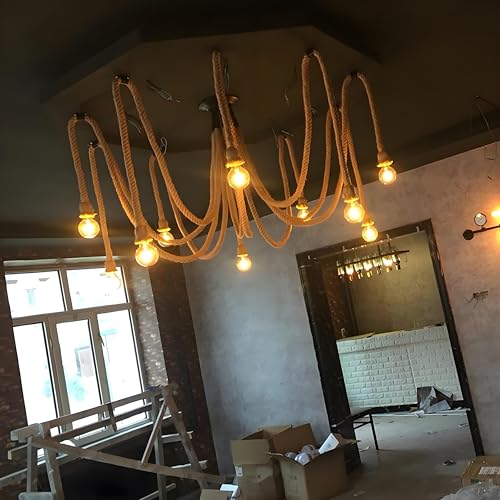 E27 Hemp Rope Pendant Light