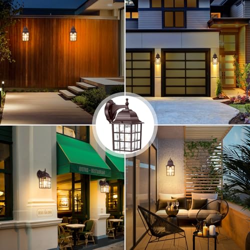 2 Pack Dusk to Dawn Outdoor Wall Light (2 Count)