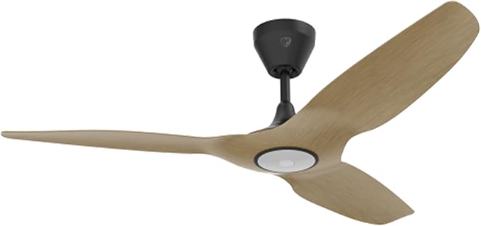 Big Ass Fans – Haiku L, Smart Ceiling Fan – Energy Efficient Cooling for Home, Bedroom, Office, Living Space, and More – 16 Lighting Settings with 7 Speed Settings – 52” - Caramel/Black - Aura Lighting