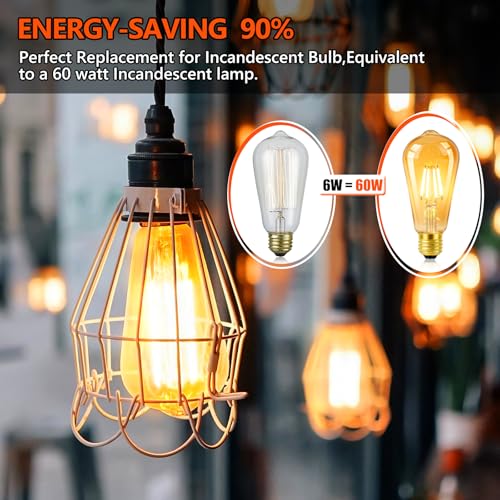 Vintage LED Edison Bulbs 60W Equivalent (2 Count)