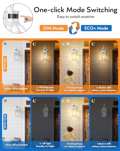 Outdoor Wall Lantern with Motion Sensor