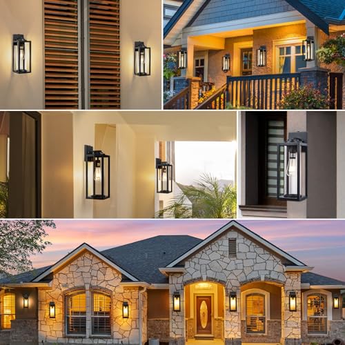 Large Dusk to Dawn Outdoor Wall Lights (2 Count)