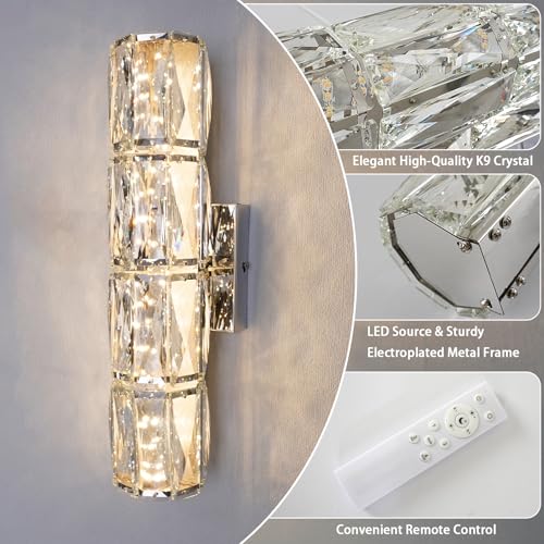 Chrome Crystal Wall Sconce