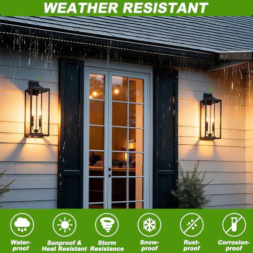 Extra Large 24 Inch Outdoor Wall Lights (2 Count)