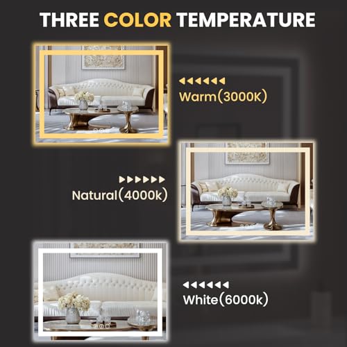 44"X60" LED Bathroom Mirror with Lights