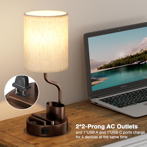 Bedside Lamps for Bedroom Set of 2 (2 Count)