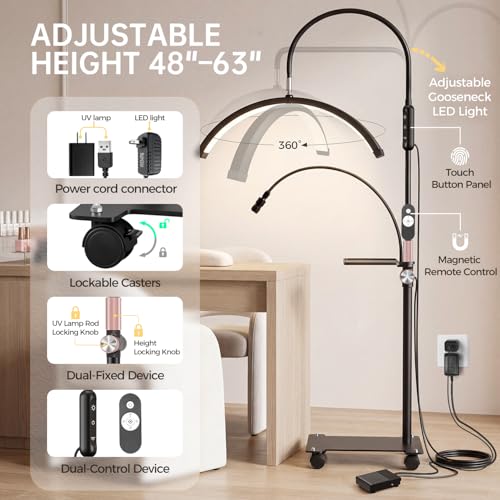 Half Moon Light for Esthetician with Nail UV Lamp