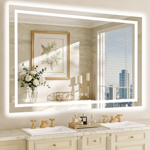 60"x40" LED Bathroom Mirror with Lights