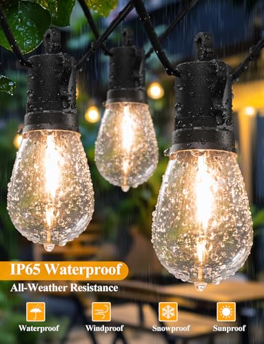 25FT LED Outdoor String Lights for Patio Decor