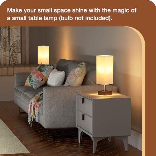 Browm Small Bedside Lamp for Bedroom