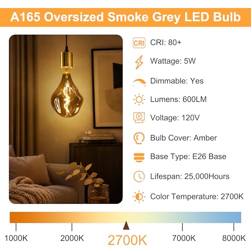 Dimmable Oversized LED Edison Bulb 40 Watt Equivalent