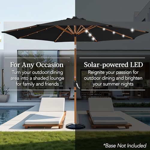 10ft Solar Market Patio Umbrella w