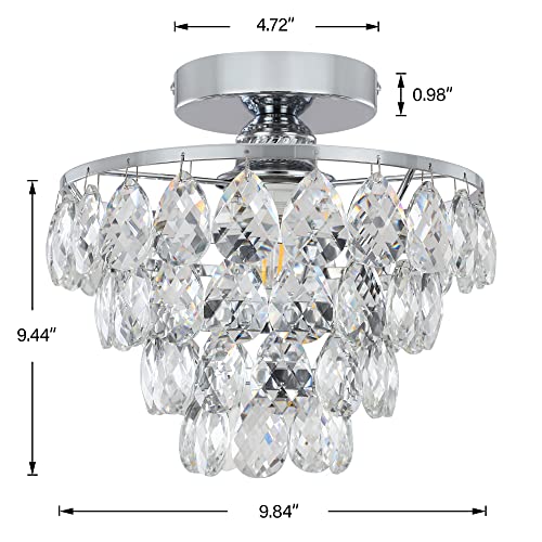 Mini Crystal Chandelier Ceiling Light Small