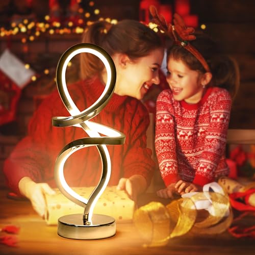 RGB Modern Small Table Lamp with LED Spiral Design
