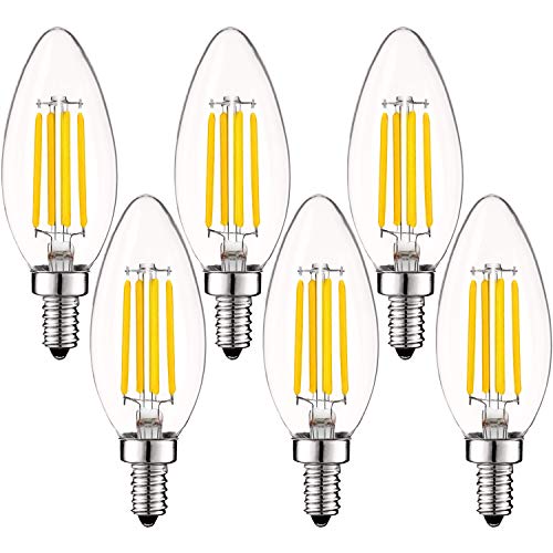 Vintage Candelabra LED Bulb 60W Equivalent (6 Count)