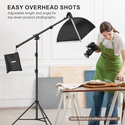 Lincostore 2.5ft to 5ft Adjustable Overhead Light Boom Arm