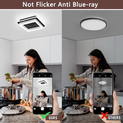 2 Packs Square Flush Mount Ceiling Light