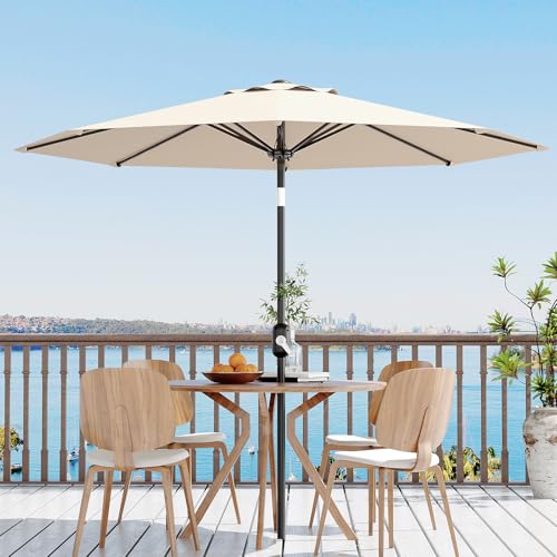 9FT Patio Umbrella 8 Sturdy Ribs Outdoor Table Umbrella