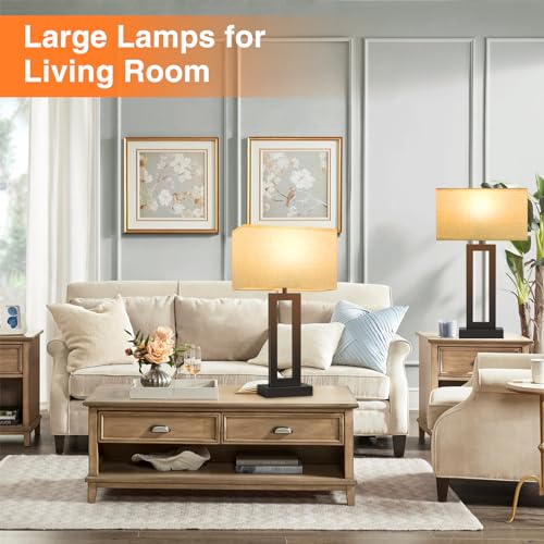 22" Tall Living Room Lamps for Night Stands (2 Count)