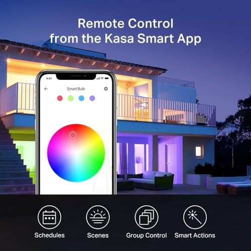 Light Bulbs Full Color Changing Dimmable Smart WiFi Bulbs Compatible with Alexa and Google Home (2 Count)