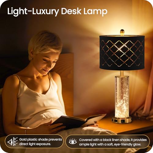 25.6" Black Table Lamps Set of 2 (2 Count)