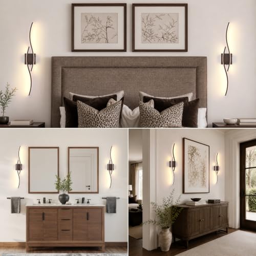 Battery Powered Wall Sconces Set of 2