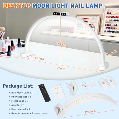 Half Moon Light for Nail Desk