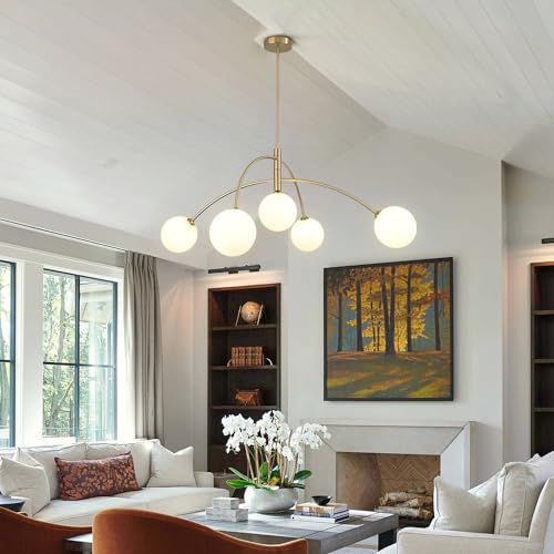 Contemporary Gold Ceiling Light 5