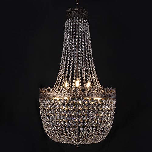 Crystal Chandelier 9 Lights French Empire Dining Room Chandeliers