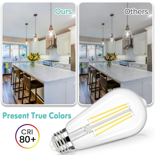 E26 LED Edison Bulbs 60 Watt Equivalent (8 Count)