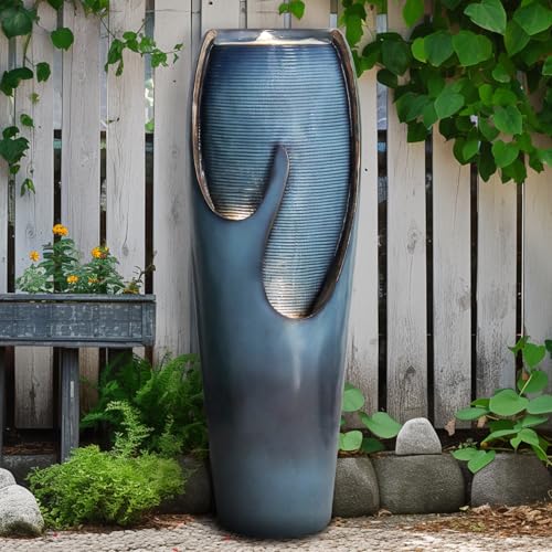 38.7” H Modern Outdoor Fountain