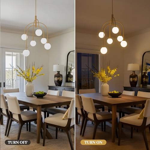 6 Lights Mid Century Modern Chandelier