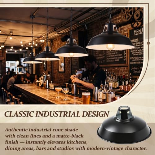 2 Pack Black Empire Metal Pendant Light Shades (2 Count)