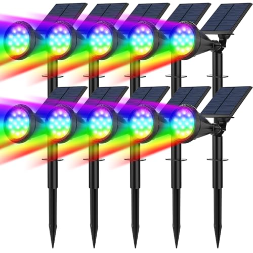 Solar Spot Lights Outdoor Color Changing (10 Count)