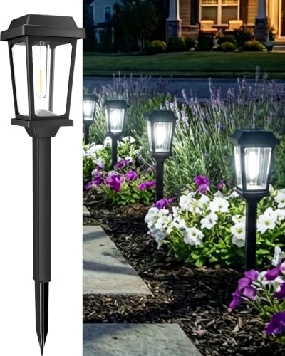 Solar Pathway Lights Outdoor LED Garden Lights for Yard Walkway Driveway (8 Count)