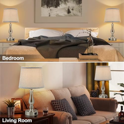Table Lamps for Bedroom Set of 2 (2 Count)