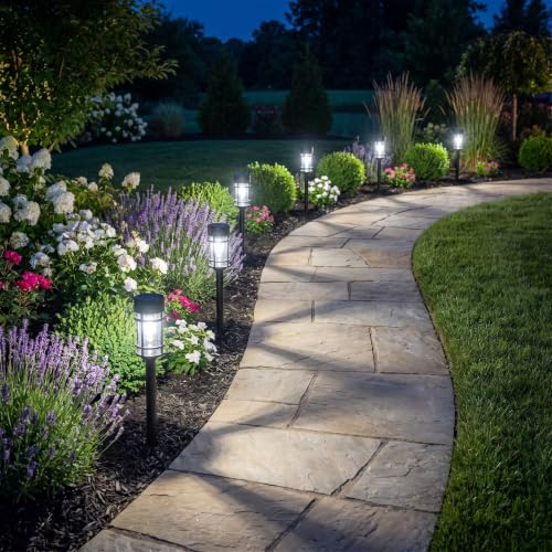 Solar Pathway Lights Outdoor 8 Pack Waterproof Solar Lights for Garden (8 Count)
