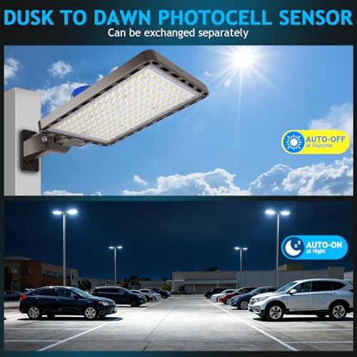 350W LED Parking Lot Light Dusk to Dawn Photocell 52500LM 5000K
