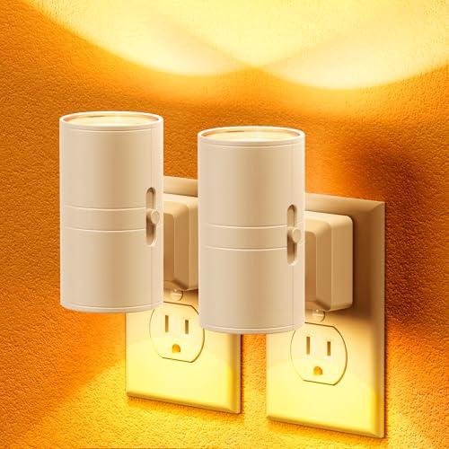 Amber Night Lights Plug into Wall (2 Count)