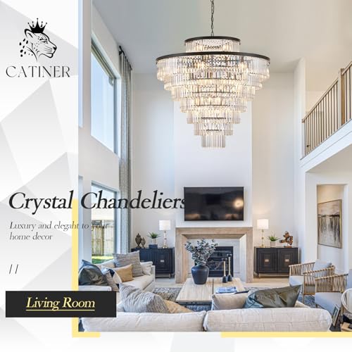 43.3" Large Crystal Chandelier