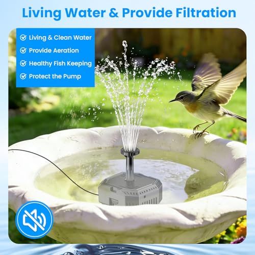 4W Solar Fountain Pump with Pond Filter