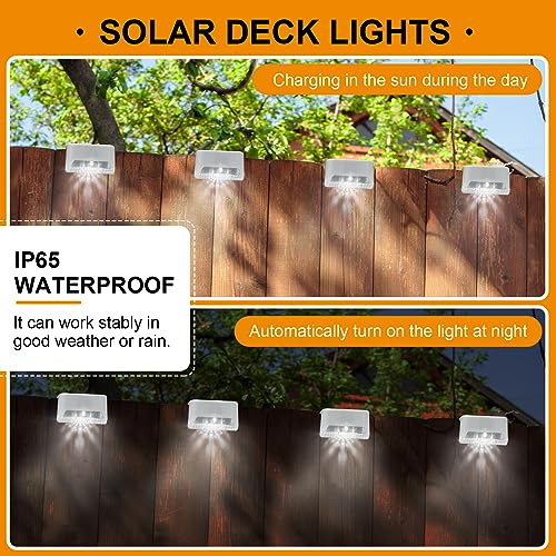 32 Pcs Solar Deck Step Lights Outdoor