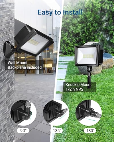 2 Pack 65W LED Outdoor Flood Light (2 Count)